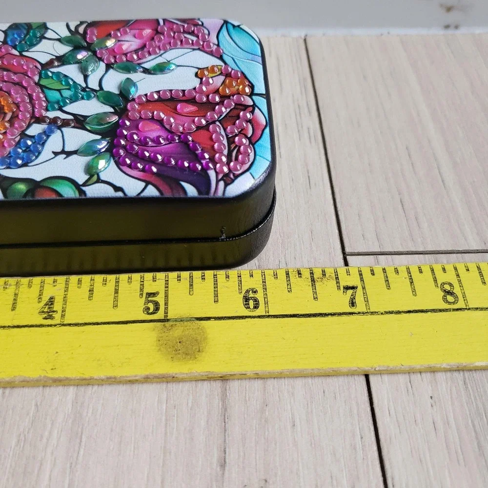 Floral Hard Case To Fit Sunglasses Glasses Multicolor Faux Leather Portable